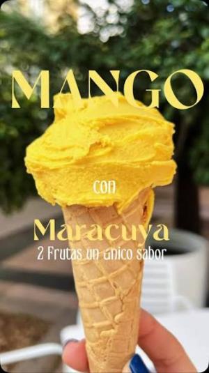 Cono Doble: Maracuyá y Mango vista 2
